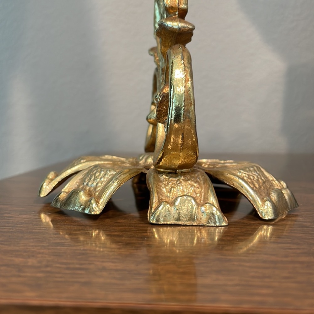 Vintage Dilly Gold tone Metal Candlestick Candle Holder - Picture 8 of 9